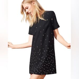 Elizabeth & James - Karen Black Mini Dress w/ silver grommets, small.